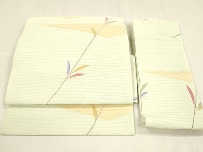 平和屋着物＊夏物　つけ帯　絽縮緬　枝葉文　DABA0313cm