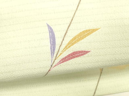 平和屋着物＊夏物　つけ帯　絽縮緬　枝葉文　DABA0313cm