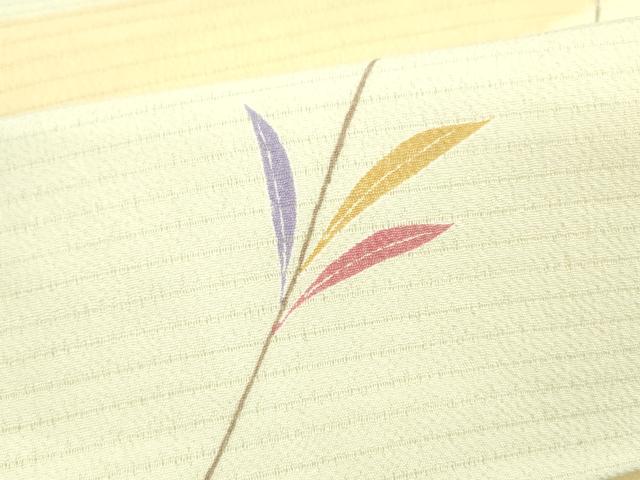 平和屋着物＊夏物　つけ帯　絽縮緬　枝葉文　DABA0313cm
