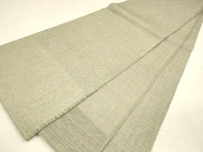 平和屋着物＊夏物 六通柄袋帯 流水草花文 金糸 正絹 逸品 DABA0319cm