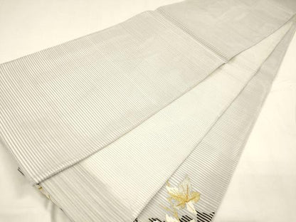 平和屋着物＊夏物 太鼓柄袋帯 蔦の葉文 金銀糸 やまと誂製 正絹 逸品 DABA0321cm