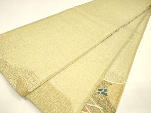 平和屋着物＊夏物 太鼓柄袋帯 抽象文様 金銀糸 正絹 逸品 DABA0323cm