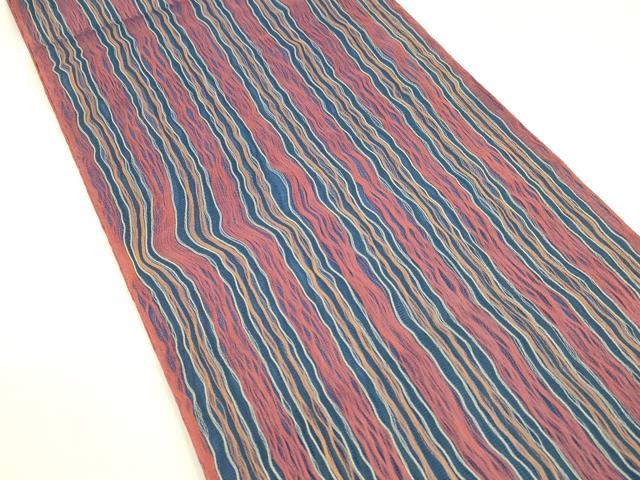 平和屋着物＊夏物 全通柄袋帯 櫛織 間道 正絹 逸品 DABA0329cm