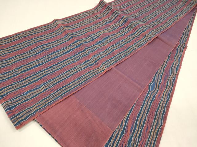 平和屋着物＊夏物 全通柄袋帯 櫛織 間道 正絹 逸品 DABA0329cm