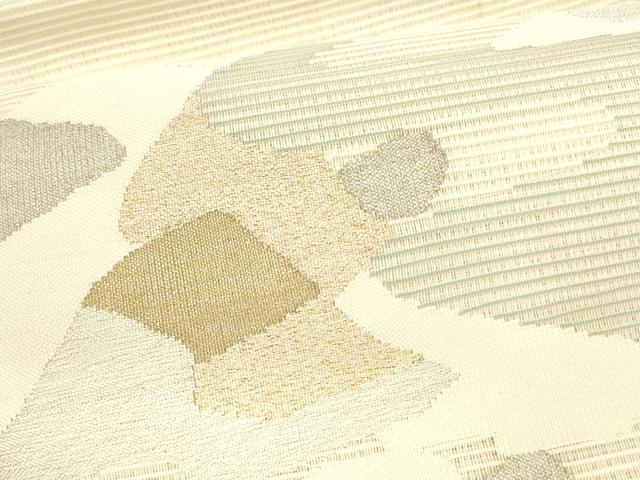 平和屋着物＊夏物 絽綴れ 太鼓柄袋帯 抽象流水文 金銀糸 正絹 逸品 DABA0342cm