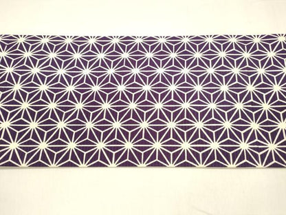 平和屋着物＊夏物　絽塩瀬　全通柄九寸名古屋帯　麻の葉文様　正絹　逸品　DABA0343cm