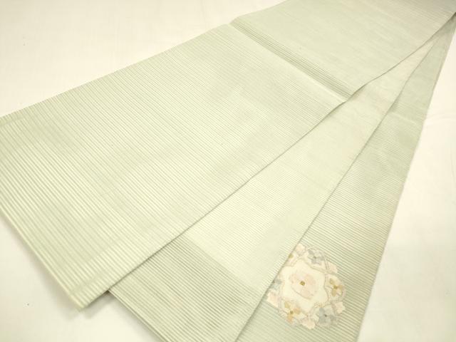 平和屋着物＊夏物 絽綴れ 太鼓柄袋帯 舞花文 金銀糸 正絹 逸品 DABA0344cm