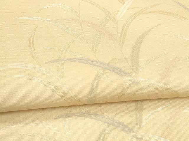 平和屋着物＊夏物 六通柄袋帯 草葉文 金糸 正絹 逸品 DABA0345cm