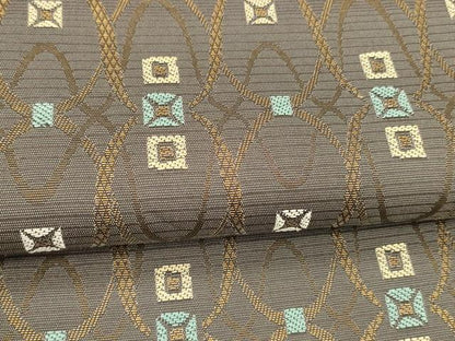 平和屋着物＊夏物 九寸開き名古屋帯 唐織 抽象文様 金糸 正絹 逸品 DABA0346cm
