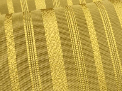 平和屋着物＊夏物 本場筑前博多織 八寸名古屋帯 紗献上 山吹茶色 正絹 逸品 DABA0347cm