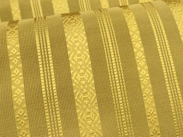 平和屋着物＊夏物 本場筑前博多織 八寸名古屋帯 紗献上 山吹茶色 正絹 逸品 DABA0347cm