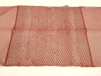 平和屋着物＊夏物 八寸名古屋帯 抽象文様 正絹 逸品 DABA0351cm