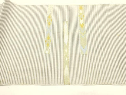 平和屋着物＊夏物 絽綴れ 太鼓柄袋帯 横段抽象文 正絹 逸品 DABA0360cm