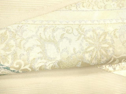 平和屋着物＊夏物 つけ帯 切嵌更紗花文 金銀糸 正絹 逸品 DABA0364cm