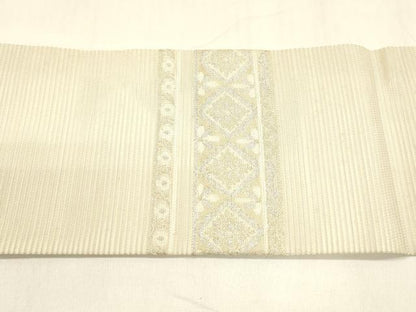 平和屋着物＊夏物 つけ帯 切嵌更紗花文 金銀糸 正絹 逸品 DABA0364cm