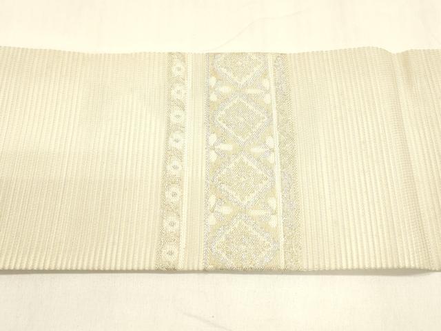 平和屋着物＊夏物 つけ帯 切嵌更紗花文 金銀糸 正絹 逸品 DABA0364cm