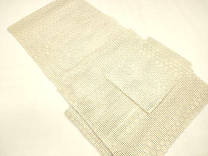 平和屋着物＊夏物 つけ帯 羅 抽象文様 正絹 逸品 DABA0365cm