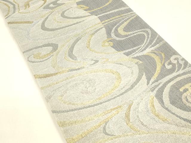 平和屋着物＊夏物 六通柄袋帯 流水文 金銀糸 正絹 逸品 DABA0368cm