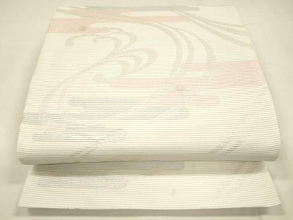 平和屋着物＊夏物 六通柄 京袋帯 流水文 銀糸 DABA0369cm