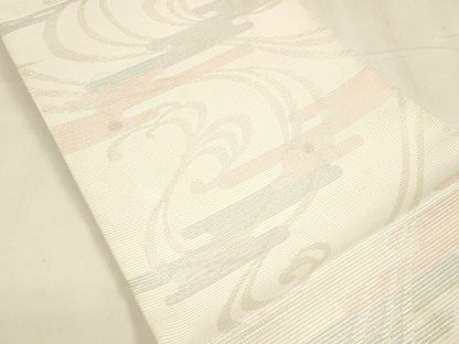 平和屋着物＊夏物 六通柄 京袋帯 流水文 銀糸 DABA0369cm
