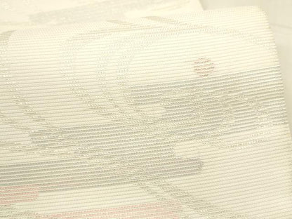 平和屋着物＊夏物 六通柄 京袋帯 流水文 銀糸 DABA0369cm