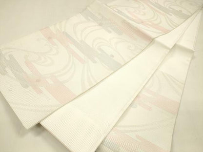平和屋着物＊夏物 六通柄 京袋帯 流水文 銀糸 DABA0369cm