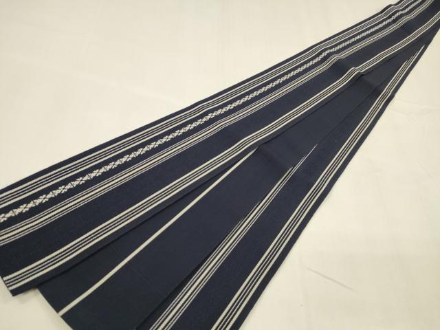 平和屋着物●男性 本場筑前博多織 角帯 献上 正絹 逸品 DABA0377cm