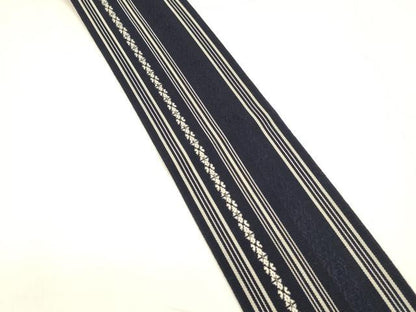 平和屋着物●男性 本場筑前博多織 角帯 献上 正絹 逸品 DABA0377cm