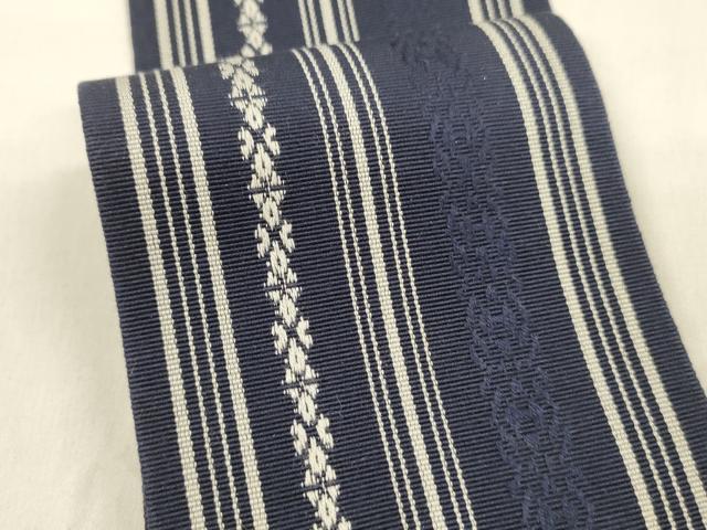 平和屋着物●男性 本場筑前博多織 角帯 献上 正絹 逸品 DABA0377cm