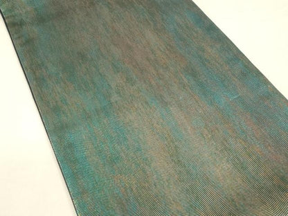 平和屋着物＊夏物 六通柄袋帯 霞文 銀糸 引箔 正絹 逸品 DABA0383cm