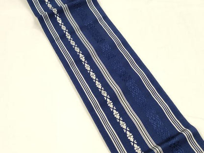 平和屋着物●男性　本場筑前博多織　角帯　献上　証紙付き　正絹　逸品　DABA0390cm