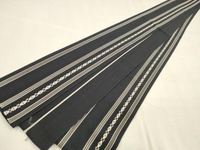 平和屋着物●男性　本場筑前博多織　角帯　献上　証紙付き　正絹　逸品　DABA0401cm