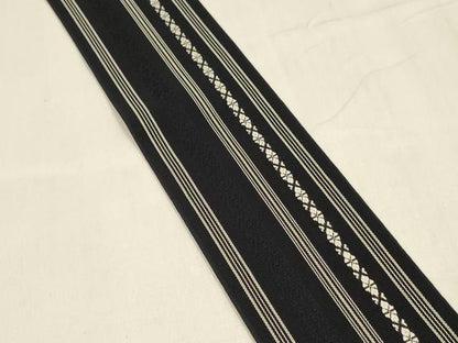 平和屋着物●男性　本場筑前博多織　角帯　献上　証紙付き　正絹　逸品　DABA0401cm