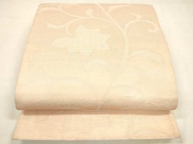 平和屋着物＊夏物 六通柄袋帯 草花文 金糸 DABA0459cm