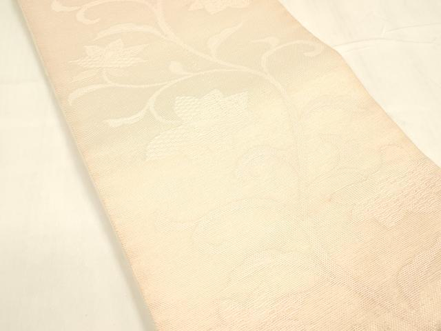 平和屋着物＊夏物 六通柄袋帯 草花文 金糸 DABA0459cm