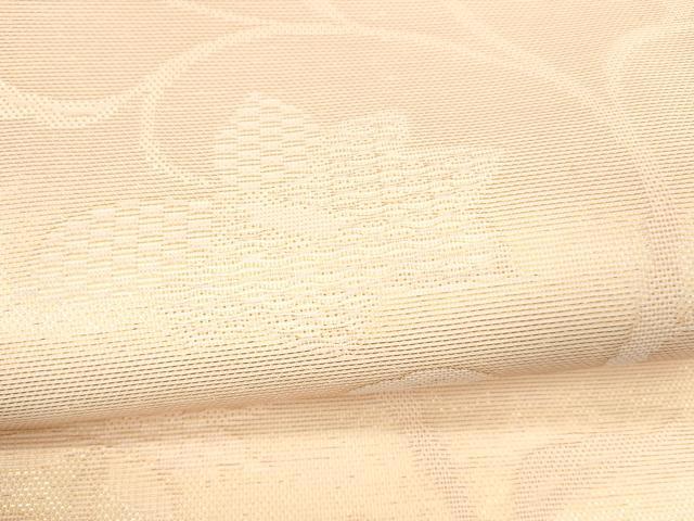平和屋着物＊夏物 六通柄袋帯 草花文 金糸 DABA0459cm
