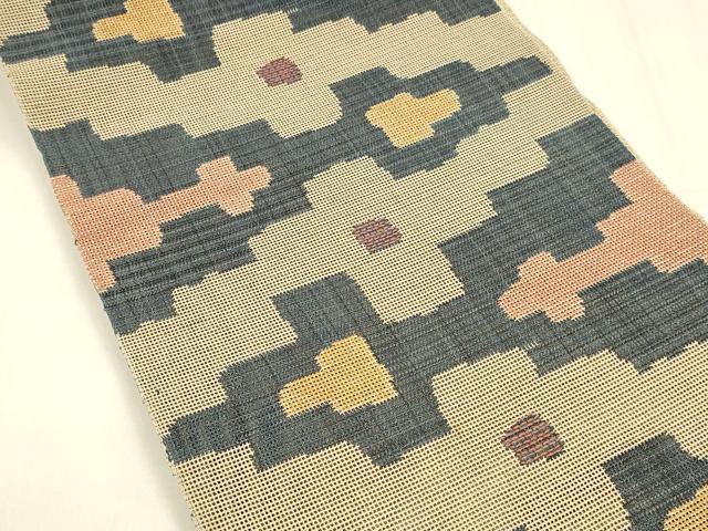 平和屋着物＊夏物 八寸名古屋帯 抽象文様 DABA0469cm
