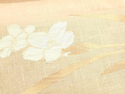 平和屋着物＊夏物 八寸名古屋帯 草花文 DABA0470cm