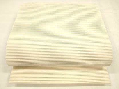 平和屋着物＊夏物 絽綴れ 八寸名古屋帯 肌色 正絹 逸品 DABA0477cm