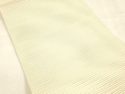 平和屋着物＊夏物 絽綴れ 八寸名古屋帯 肌色 正絹 逸品 DABA0477cm