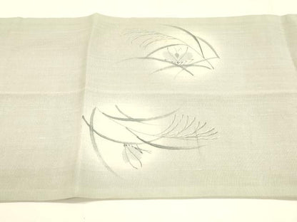 平和屋着物＊夏物 絹芭蕉 太鼓柄袋帯 手描き 鈴虫草葉文 正絹 逸品 DABA0479cm
