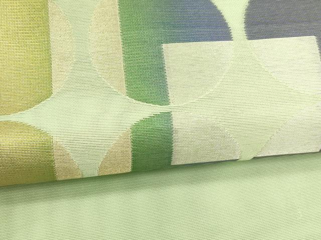 平和屋着物＊夏物 八寸名古屋帯 抽象文様 金銀糸 DABA0485cm
