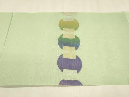 平和屋着物＊夏物 八寸名古屋帯 抽象文様 金銀糸 DABA0485cm