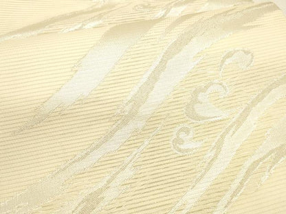 平和屋着物＊夏物 九寸名古屋帯 流水文 銀糸 正絹 逸品 DABA0486cm