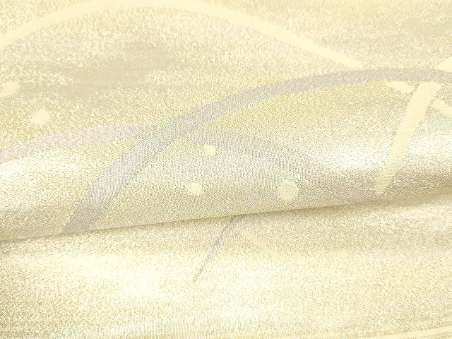 平和屋着物＊夏物 絽綴れ 太鼓柄袋帯 露芝文 金銀糸 正絹 逸品 DABA0488cm