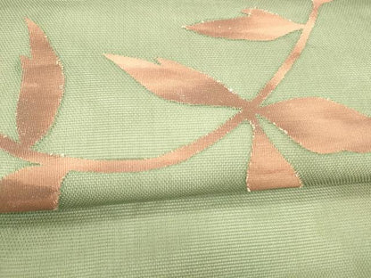 平和屋着物＊夏物 九寸名古屋帯 枝花文 正絹 逸品 DABA0491cm
