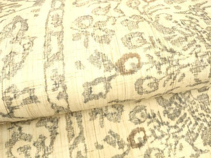 平和屋着物＊夏物 全通柄九寸名古屋帯 草花文 麻 逸品 DABA0492cm