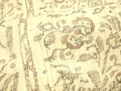 平和屋着物＊夏物 全通柄九寸名古屋帯 草花文 麻 逸品 DABA0492cm