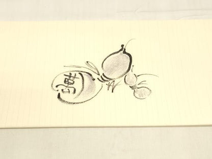 平和屋着物＊夏物 九寸名古屋帯 作家物 手描き 瓢箪文字文 正絹 逸品 DABA0494cm