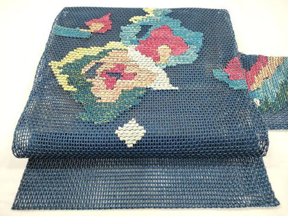 平和屋着物＊夏物 八寸名古屋帯 抽象文様 正絹 逸品 DABA0506cm